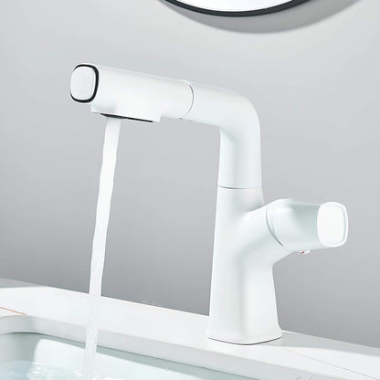 Robinet lavabo orientable avec douchette
