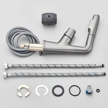 Robinet lavabo orientable avec douchette