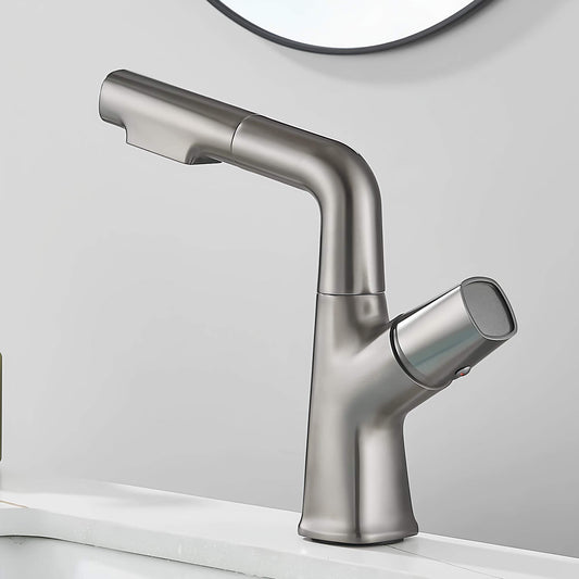 Robinet lavabo orientable avec douchette