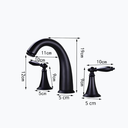 Robinet lavabo vintage double poignée