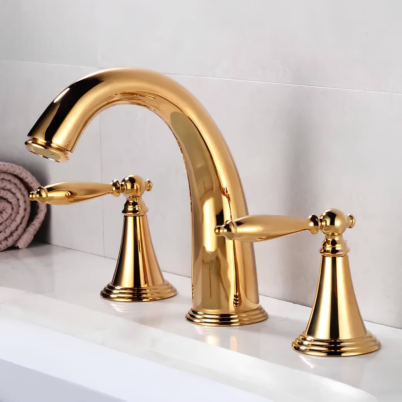 Robinet lavabo vintage double poignée