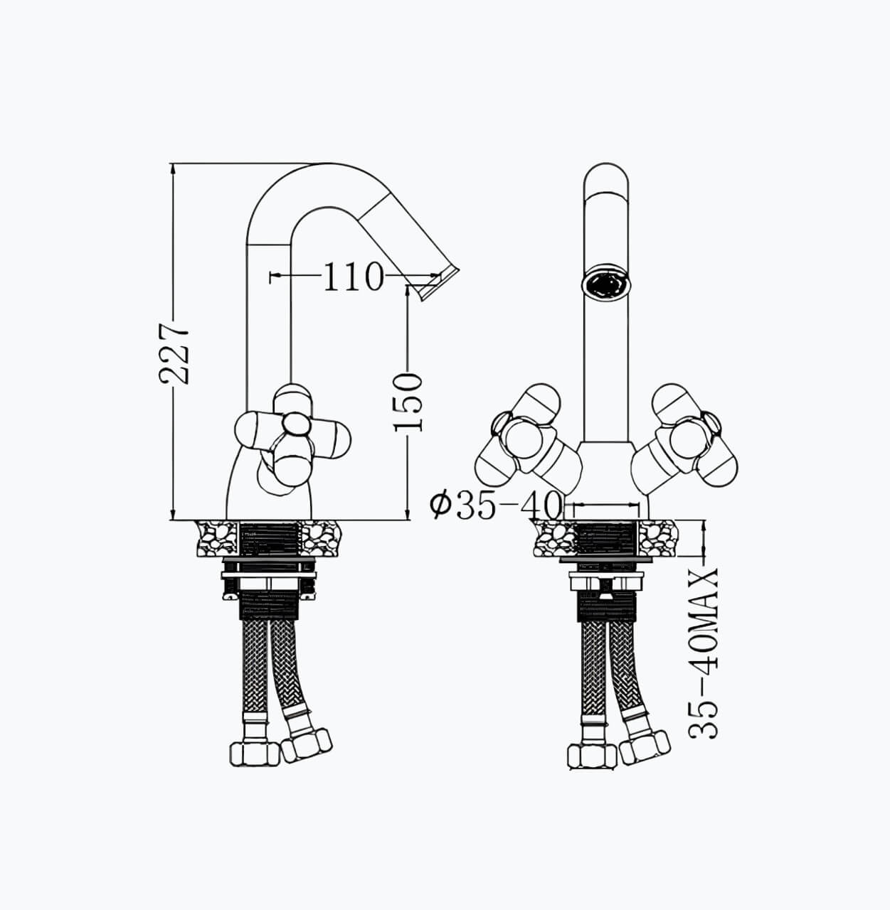 Robinet mélangeur lavabo – design contemporain élégant