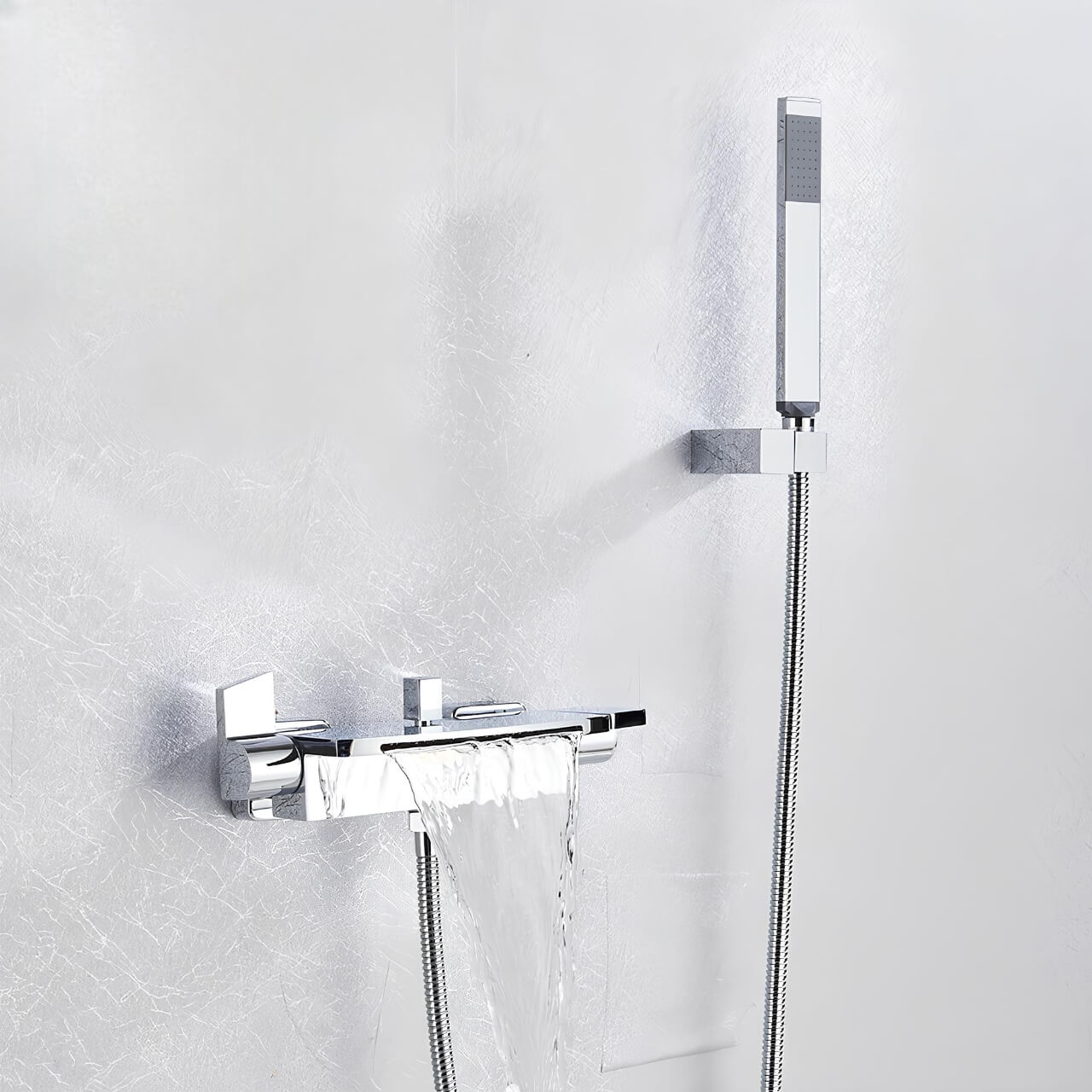 Robinet mitigeur baignoire mural –  Cascade & douchette