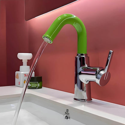 Robinet mitigeur en laiton – bec pivotant 360°, design contemporain