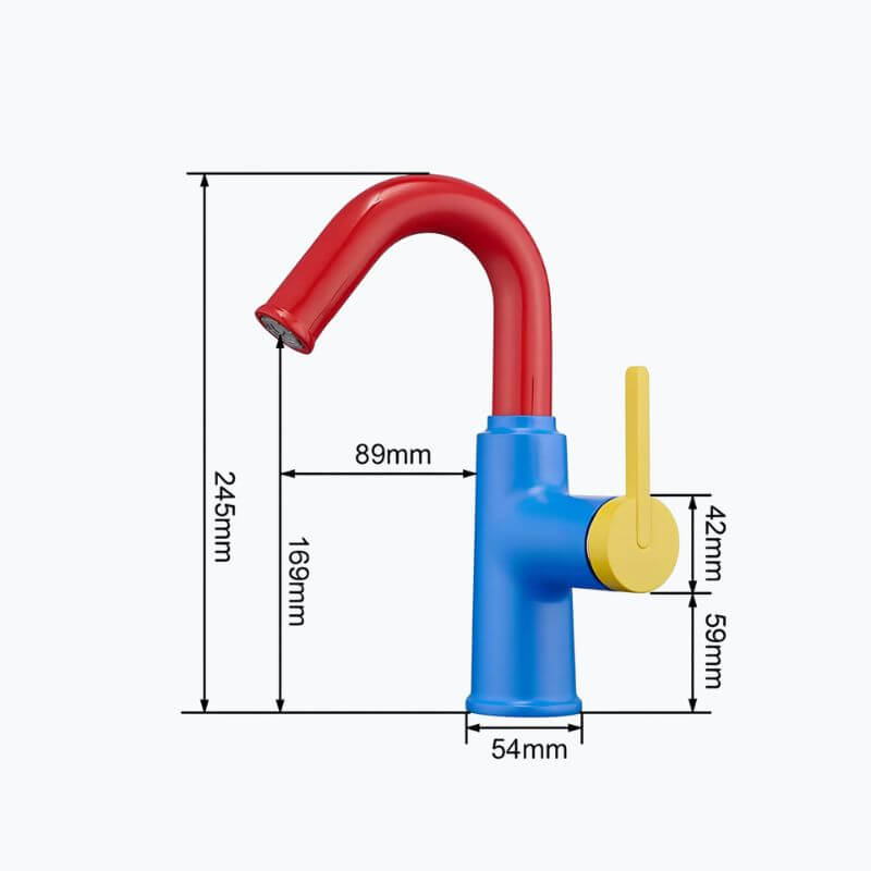 Robinet mitigeur en laiton – bec pivotant 360°, design contemporain