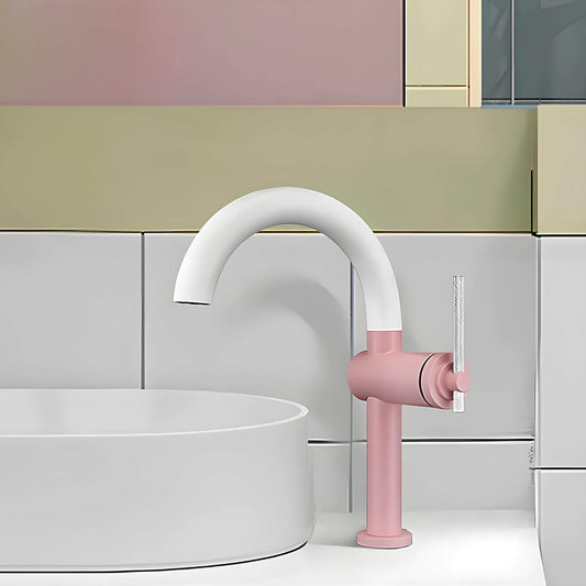 Robinet mitigeur en laiton – bec rotatif 360°, design moderne