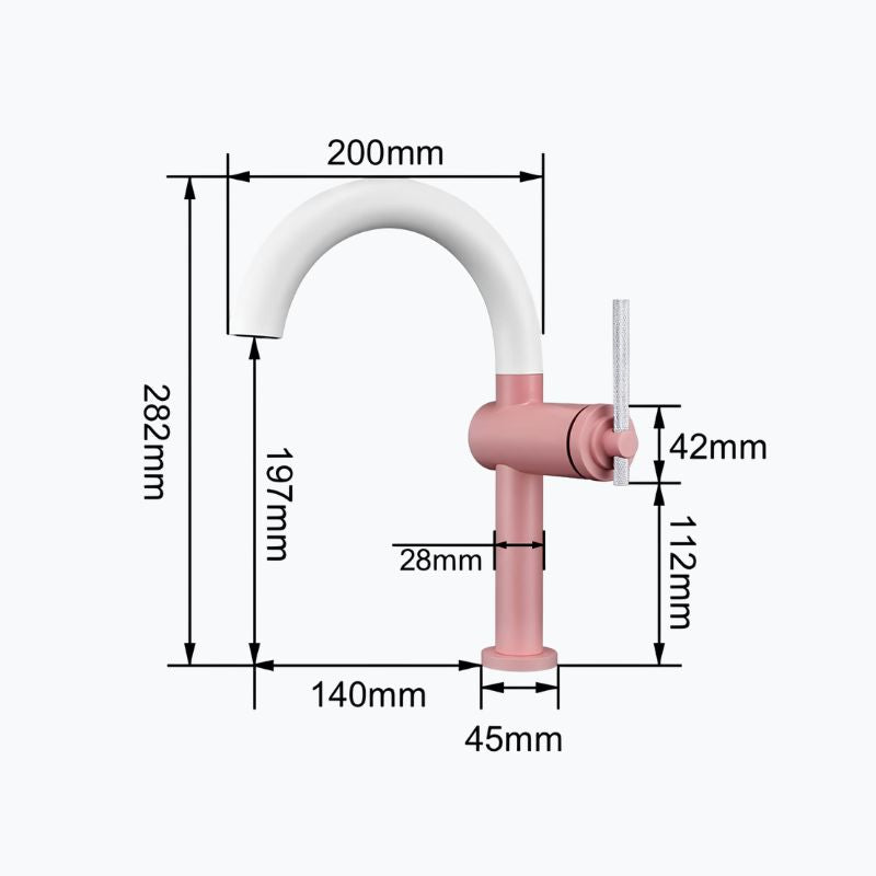 Robinet mitigeur en laiton – bec rotatif 360°, design moderne