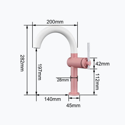 Robinet mitigeur en laiton – bec rotatif 360°, design moderne