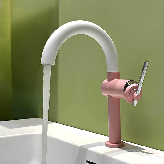 Robinet mitigeur en laiton – bec rotatif 360°, design moderne