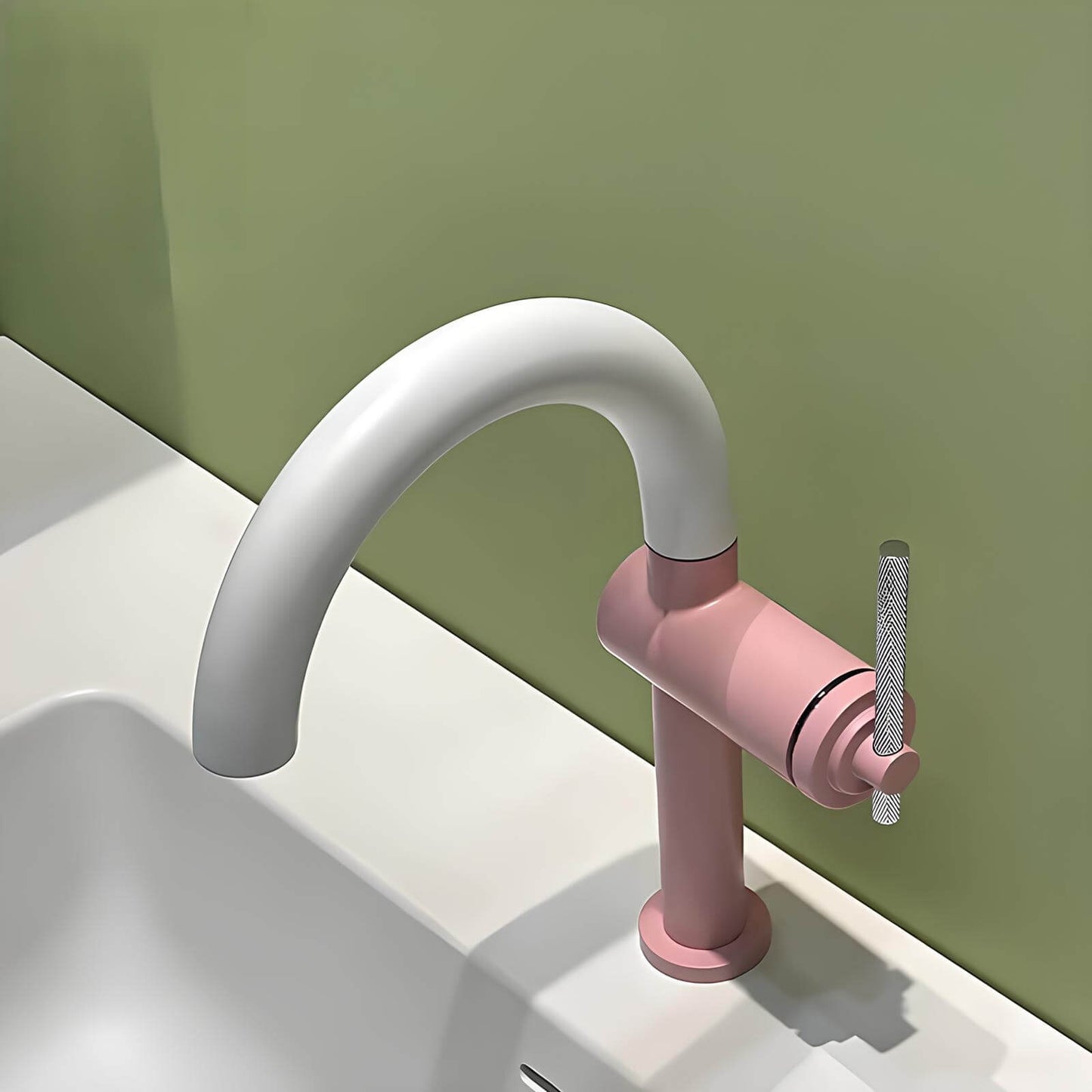 Robinet mitigeur en laiton – bec rotatif 360°, design moderne