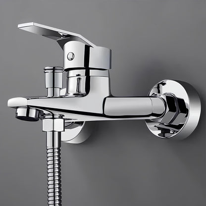 Robinet mitigeur mural avec bouton-poussoir