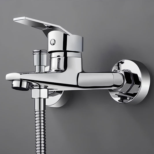 Robinet mitigeur mural avec bouton-poussoir