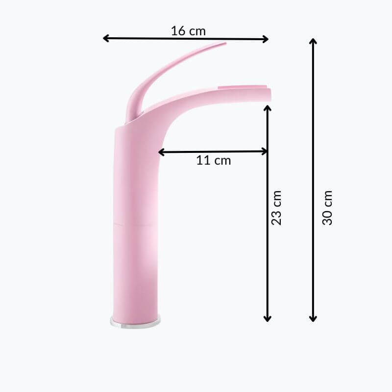 Robinet mitigeur rose en laiton – mitigeur cascade pour lavabo