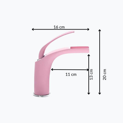 Robinet mitigeur rose en laiton – mitigeur cascade pour lavabo