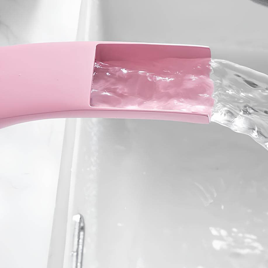 Robinet mitigeur rose en laiton – mitigeur cascade pour lavabo