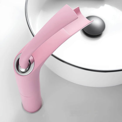 Robinet mitigeur rose en laiton – mitigeur cascade pour lavabo
