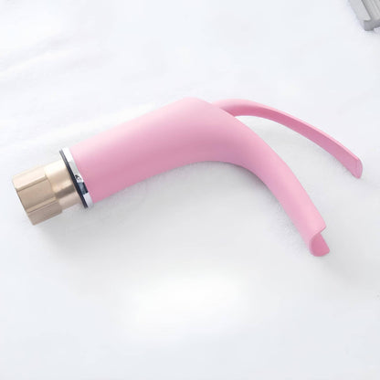 Robinet mitigeur rose en laiton – mitigeur cascade pour lavabo