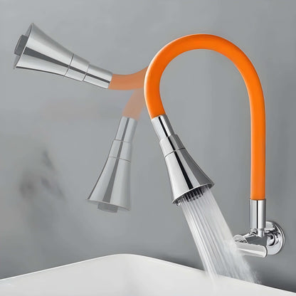 Robinet mural cuisine - Flexible pivotant 360° - Eau froide
