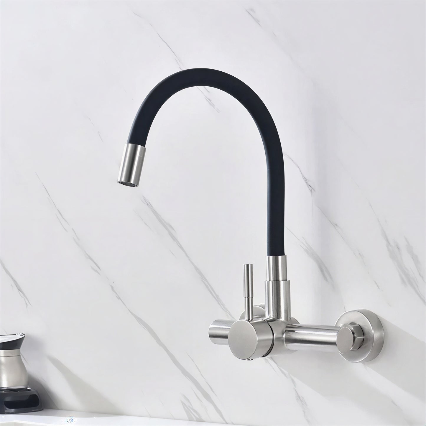 Robinet mural cuisine – mitigeur pliable avec bec orientable 360°
