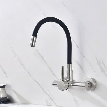 Robinet mural cuisine – mitigeur pliable avec bec orientable 360°