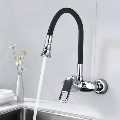 Robinet mural cuisine – mitigeur pliable avec bec orientable 360°
