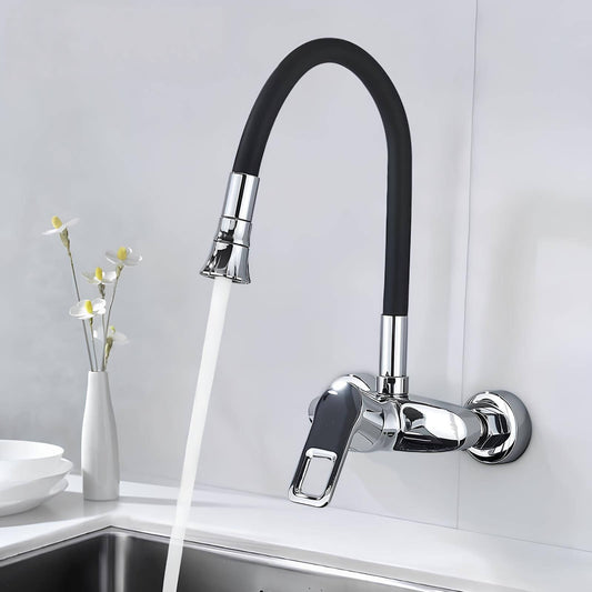 Robinet mural cuisine – mitigeur pliable avec bec orientable 360°