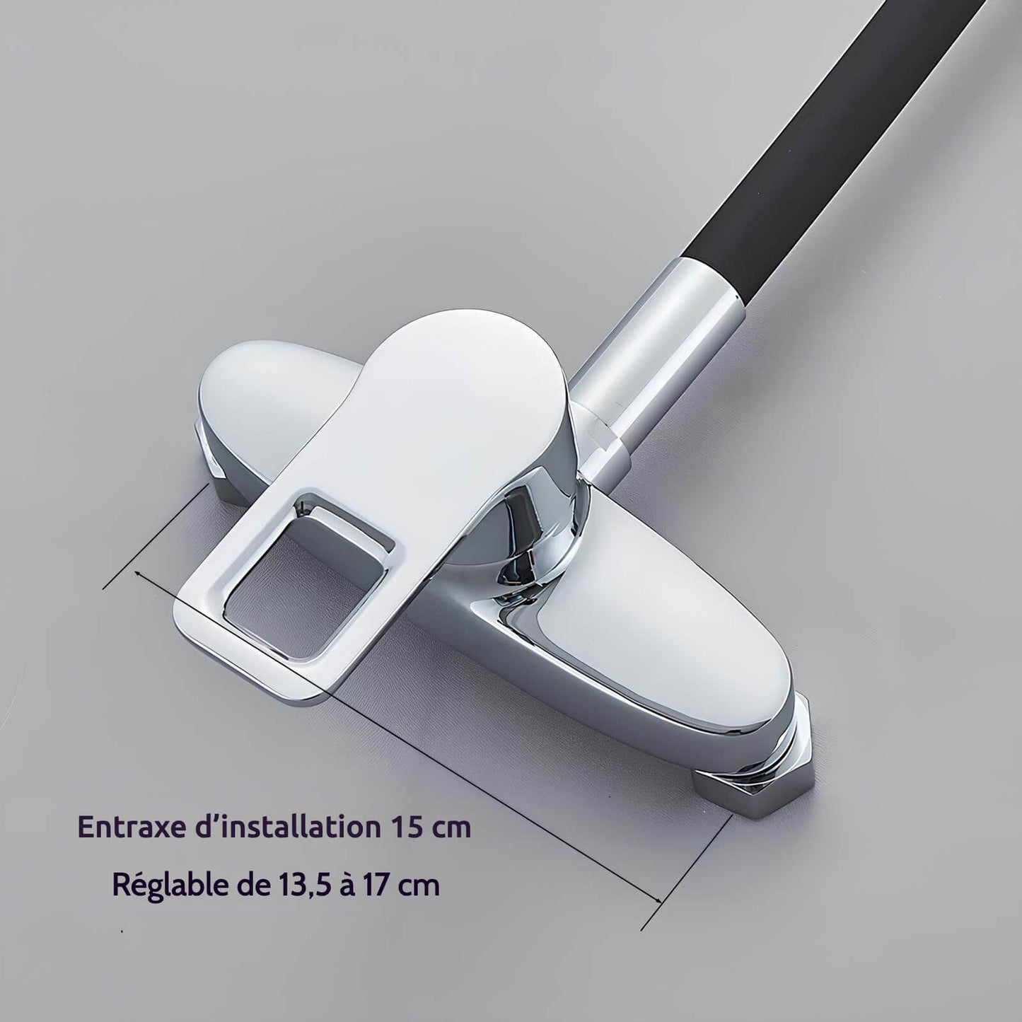 Robinet mural cuisine – mitigeur pliable avec bec orientable 360°