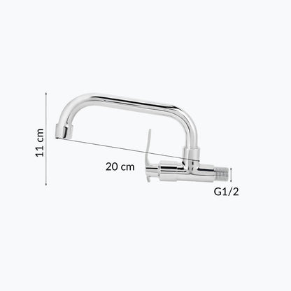 Robinet mural eau froide pour cuisine ou buanderie