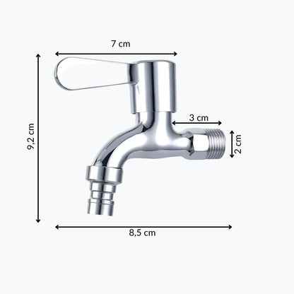 Robinet mural inox pour machine à laver ou extérieur
