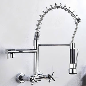 Robinet douchette mural - style industriel