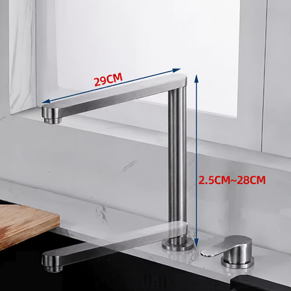 Robinet cuisine encastré en Inox