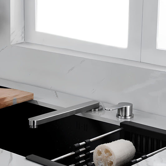 Robinet cuisine encastré en Inox